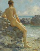 Henry Scott Tuke The Bather Spain oil painting artist